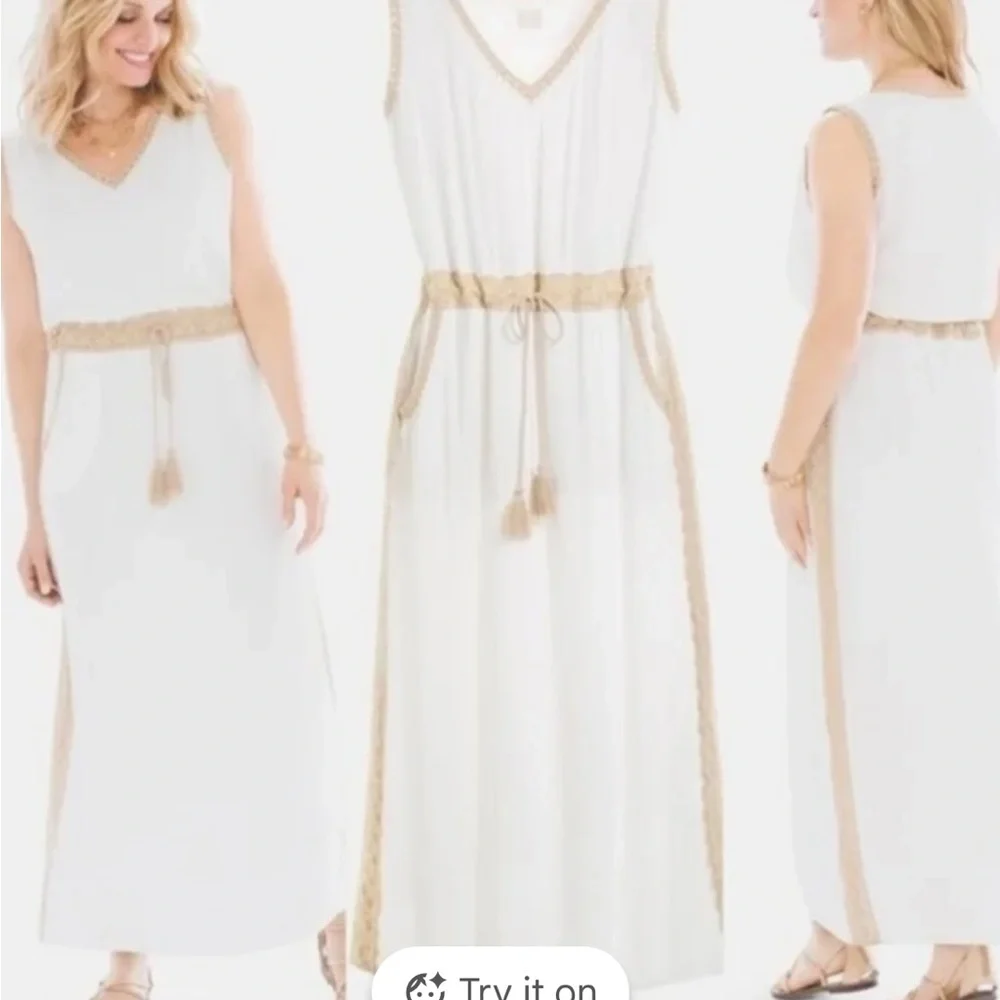 EUC Chico's Grecian Goddess dress. Size 1.5 - Picture 1 of 9